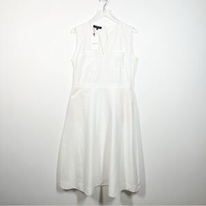 Lafayette 148 New York NWT Women's Size 12 White Side Zipper Dress New With Tags